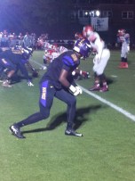 South Shore receiver waits to run out for play. 