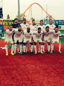 The New York Cosmos Saturday before their semifinals match against the Fort Lauderdale Strikers at MCP  Park in Coney Island Brooklyn.