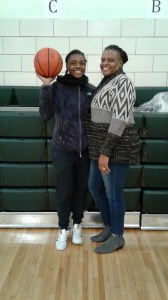 Kayla Bridge and her Mom Yvonne are all smiles a day before the PSAL season begins for Lady Gators. 