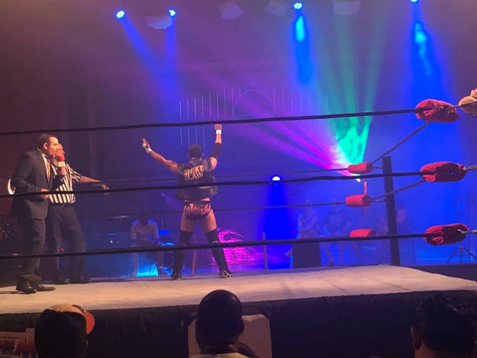 Mike Law in ring.