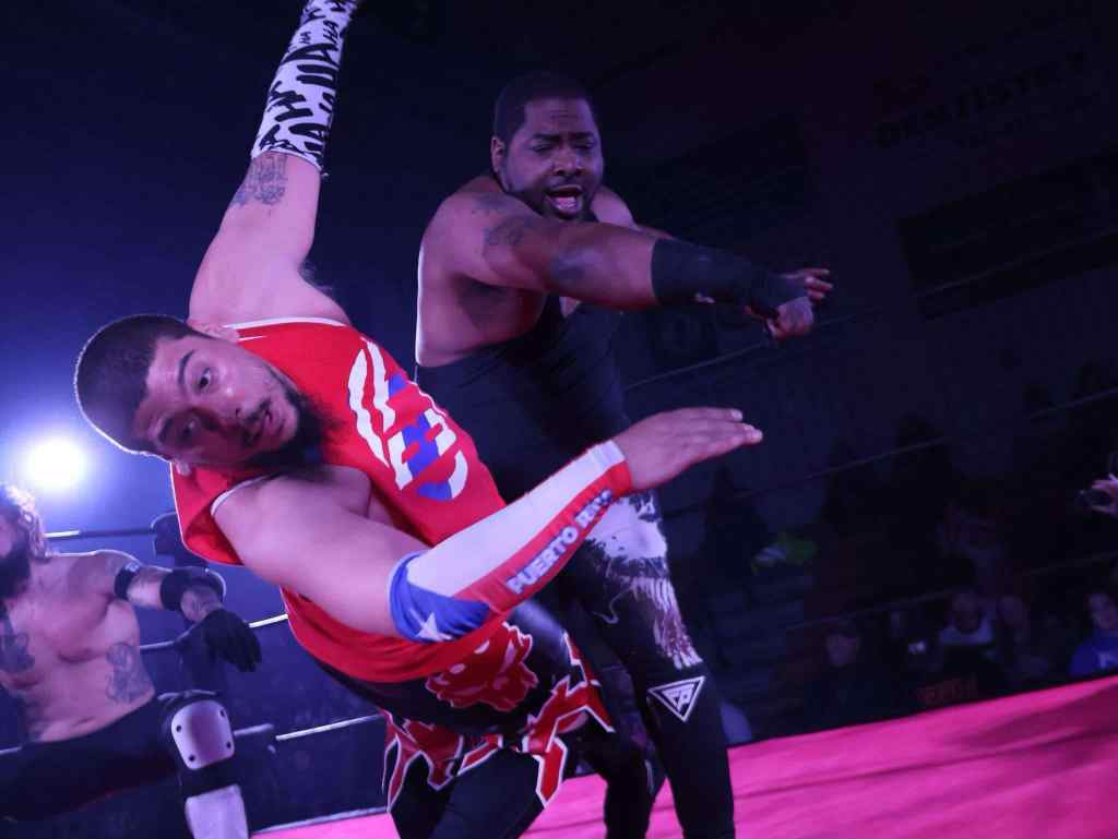 Frankie Pickard punched his tag team partner Blockz in the face. 